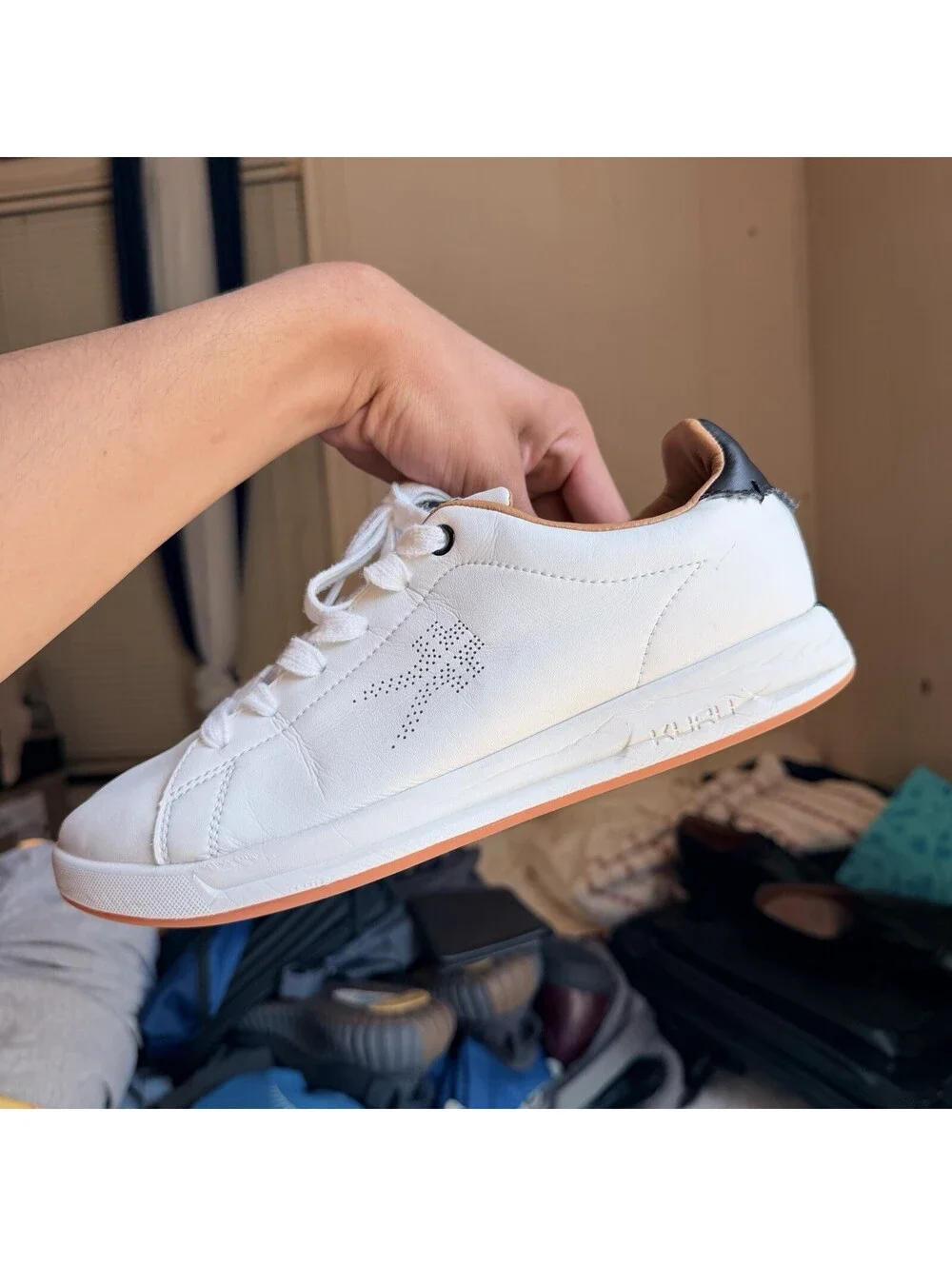 Kuru Roam Classic Court Womens Size 8.5 White Athletic Leather Shoes Sneakers